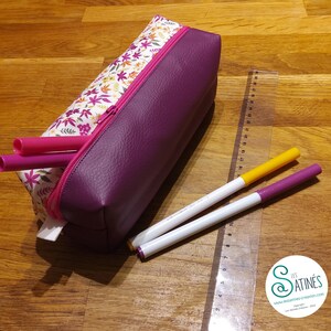 Trousse cuir Clématite