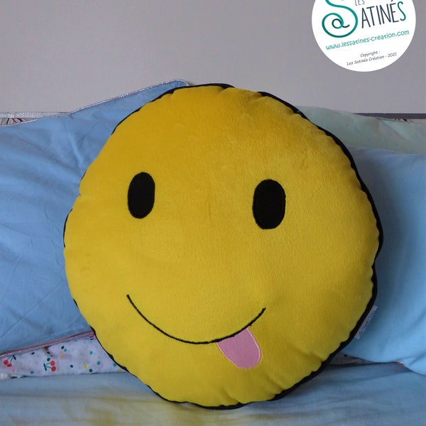 Coussin déco Smiley coquin