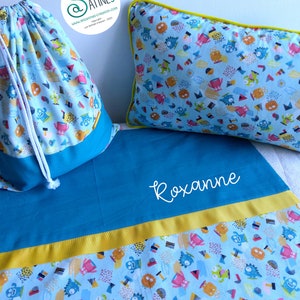 Kit rentrée Maternelle Sieste Monstres rigolos - personnalisable prénom