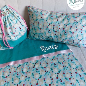 Kit rentrée Maternelle Sieste Lapins câlins - personnalisable prénom