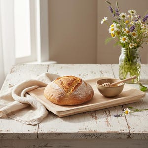 Rektangulär träbricka, lantlig stil - 2 storlekar - rustik dekorativ skål