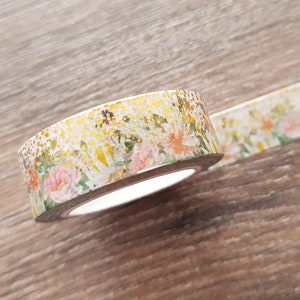 Volle Rolle - Blumen Washi tape, Frühling, Natur, Blumen Masking Tape, Foiled Washi, Planer Dekoration, Journal Zubehör, Scrapbook Zubehör