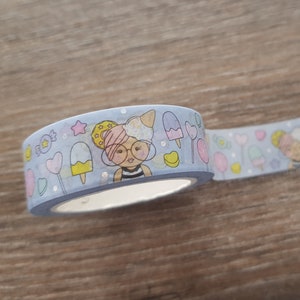 60cm / 24" Sample - Eis washi tape, Icecream Masking Tape, Sommer, Niedlich, Mädchen, Planer Dekoration, Bullet Journal Accessoires, Bujo