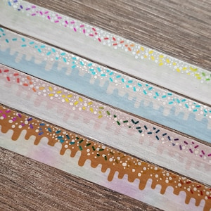 60cm / 24" Sample - Sprinkles Washi Tape, Drip Masking Tape, Eiscreme, Planer Dekoration, Bullet Journal Zubehör, Bujo Zubehör