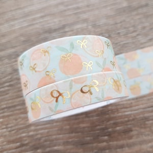 60cm / 24" Sample - Oranges Washi Tape, Sommer Masking Tape, Obst, Schleifen, Folien, Planer Dekoration, Bullet Journal Accessoires, Bujo