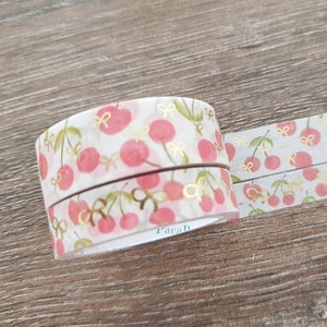 60cm / 24 "monster - Cherry washi tape, Zomer maskering tape, Fruit, Strikken, Verijdeld, Planner decoratie, Bullet journal accessoire, Bujo levering