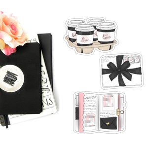 Fustellatura di San Valentino, Fustellatura Planner, Caffè, Pianificazione, Decorazione Planner, Accessorio Bullet journal, Travelers Notebook, Scrapbook