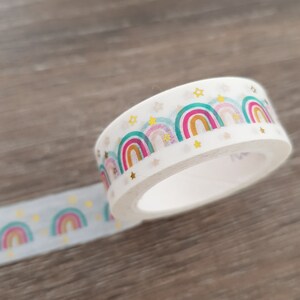 Campione da 60 cm / 24 "- Nastro adesivo arcobaleno, Album dei ricordi per bambini, Giorno di San Patrizio, Nastro adesivo, Decorazione planner, Forniture per giornali bullet, Bujo