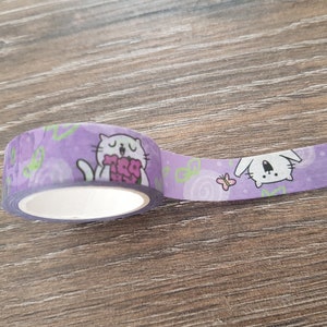 60cm / 24" Sample - Frühlings washi tape, Katze, Blume, Florales Masking Tape, Planer Dekoration, Fuchs & Kaktus, Bullet Journal Zubehör, Bujo