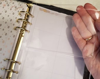 A5 Planner Pocket: Clear Card & Photo Holder, 6-Ring Binder