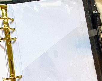 A5 Clear Planner Pocket: 6-Ring Kartenhalter Dashboard