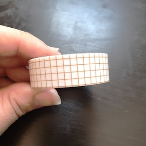 Volledige rol - Grid washi tape, Neutrale washi tape, Basic washi tape, Bullet journal supplies, Grid briefpapier, TN, Journaling, Accessoires