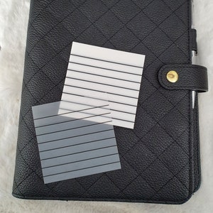 Translucent Lined Sticky Notes: Frosted Minimalist Memo Pad