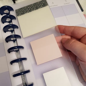 Sticky Note Planner Dashboard: Frosted or Clear PVC, Ring Bound