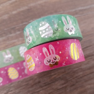 60cm / 24" Sample - Osterhase Washi Tape, Frühling, Hase Masking Tape, Ostern, Planer Dekoration, Bullet Journal Supply, Fuchs und Kaktus