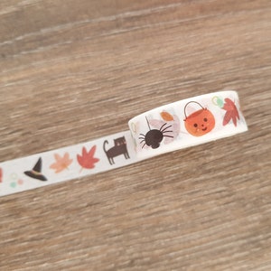 60cm / 24" sample - Halloween washi tape, Heks, Iconen, Masking tape, Planner decoratie, Bullet journal accessoires, Bujo, Journal supplies