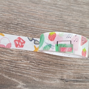 60cm / 24 "sample - Zomer washi tape, Strand masking tape, Tropisch, Planner decoratie, Journal accessoire, Bullet journal, Bujo, Scrapbook
