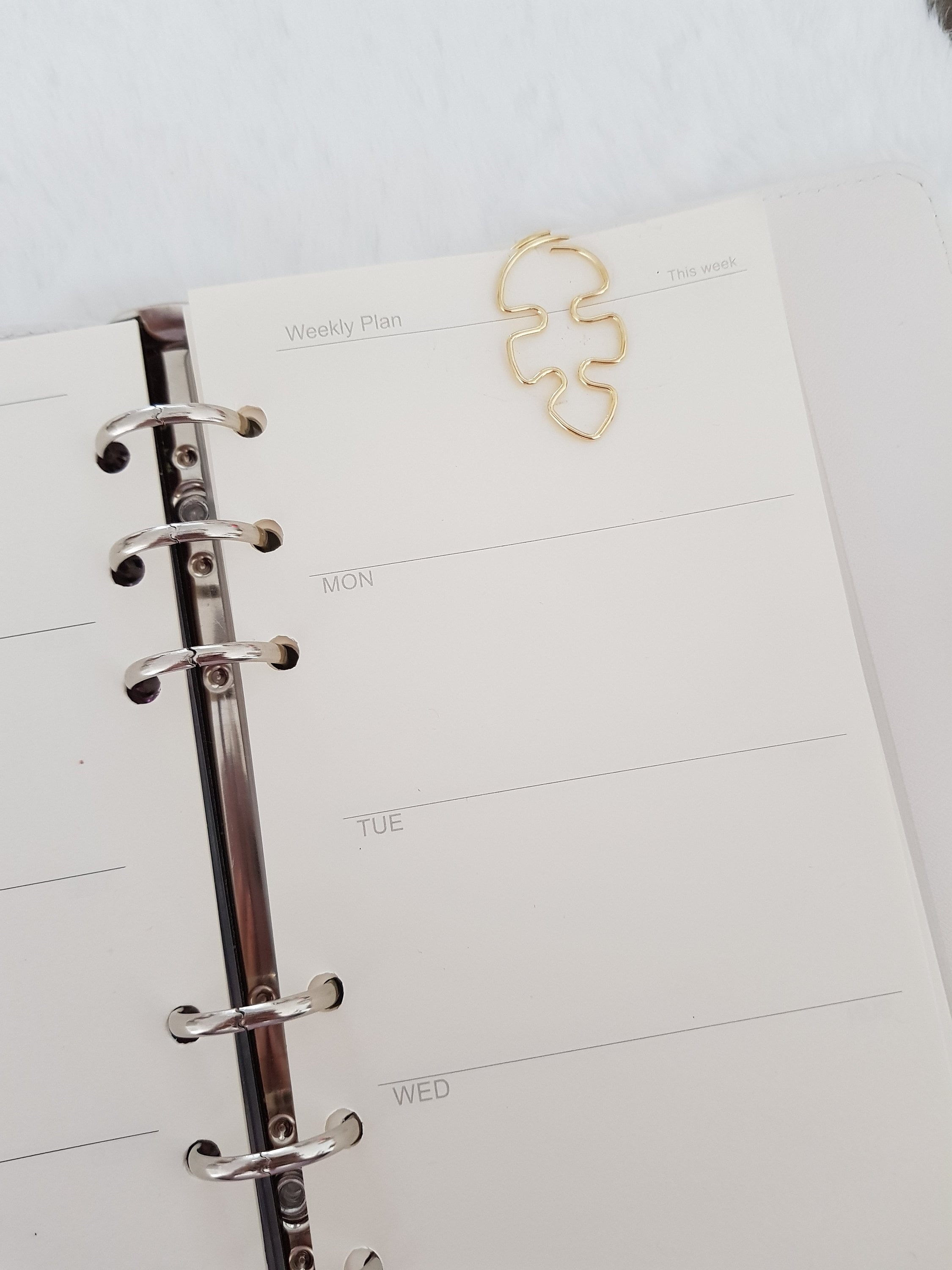 Home & Living Office Notebook Journal Set of 2 gold leaf paper clips