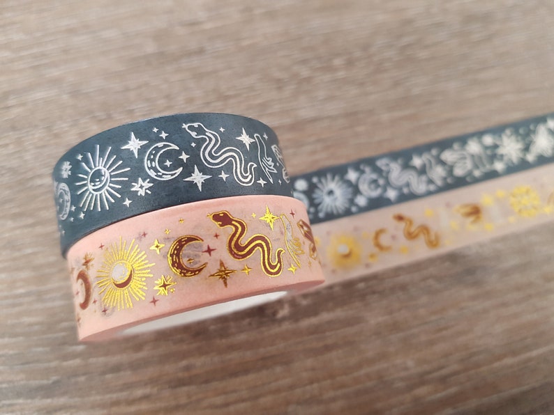 Full rolls  Occult washi tape Witch washi tape Celestial image 0