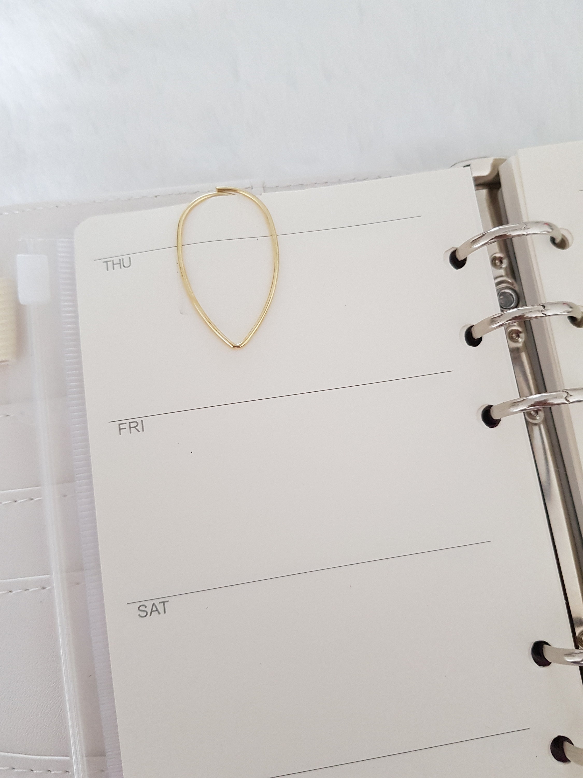 Home & Living Office Notebook Journal Set of 2 gold leaf paper clips