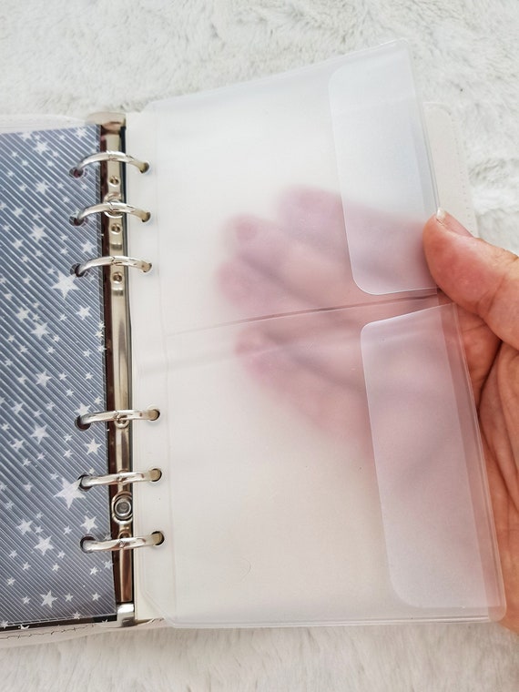 Personal Planner Pouch With 2 Pockets Clear Sticker Storage Etsy