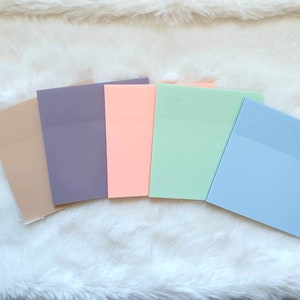 Note adesive trasparenti pastello, Bandiere di pagine quadrate, Indicatori di pagina, Blocco note traslucido, Note pianificatore, Minimalista, Diario, Forniture di studio