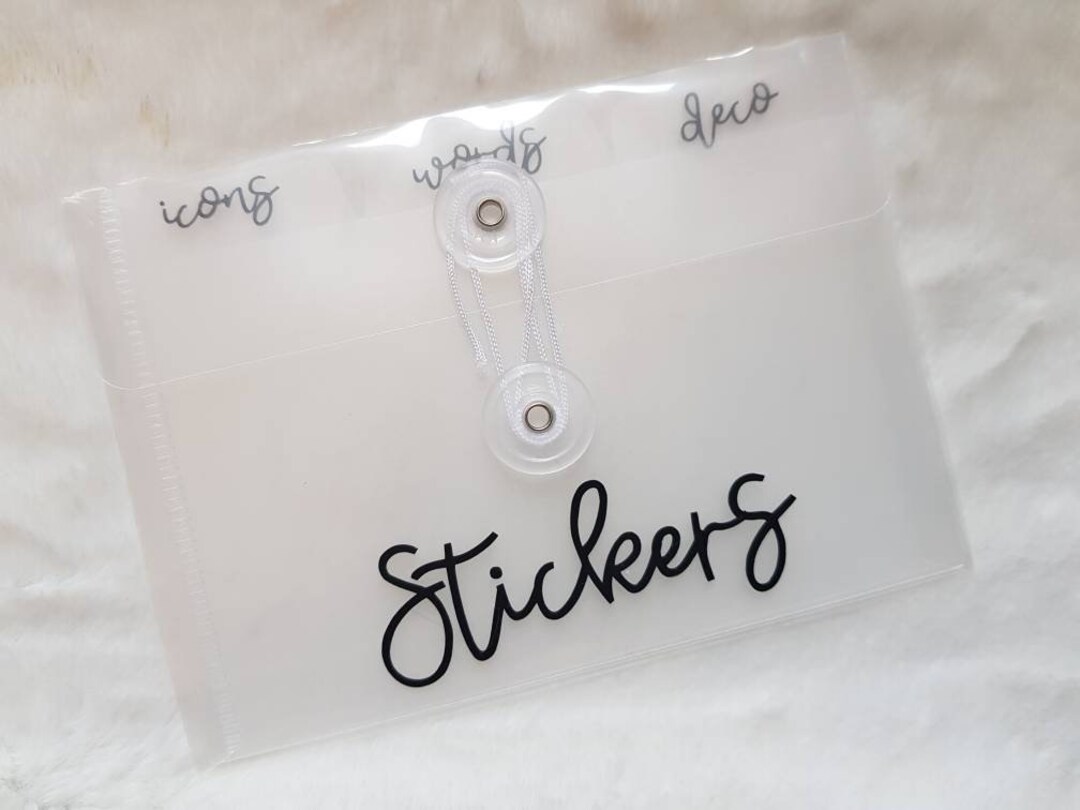 Sticker Storage Pouch With Dividers File Folder Clear Etsy