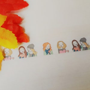 60cm / 24 "monster - Herfst meisjes washi tape, Herfst, Planner decoratie, Journal accessoires, Bujo benodigdheden, Masking tape, DLS ontwerp