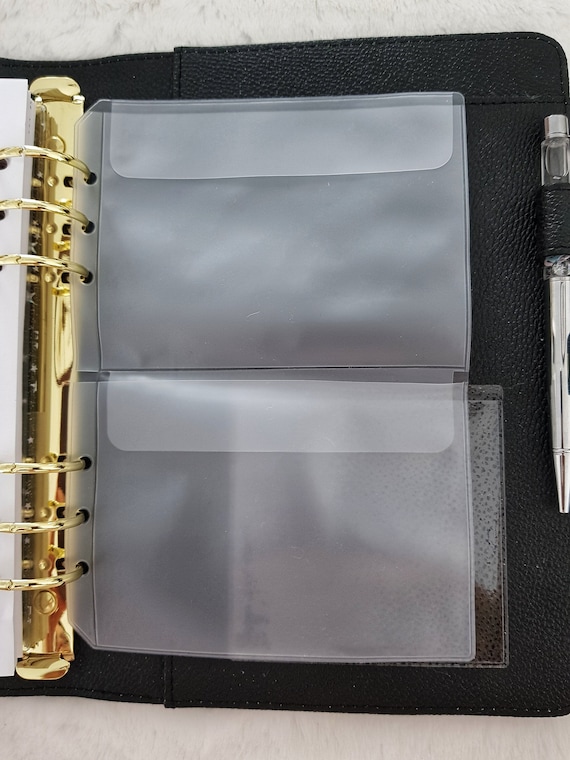 A5 Planner Pouch: Clear Sticker Storage with 2 Pockets