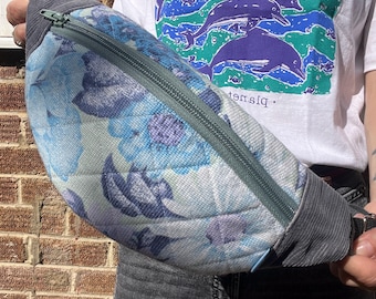 Flower Power Bumbag, created using vintage and pre-loved textiles.