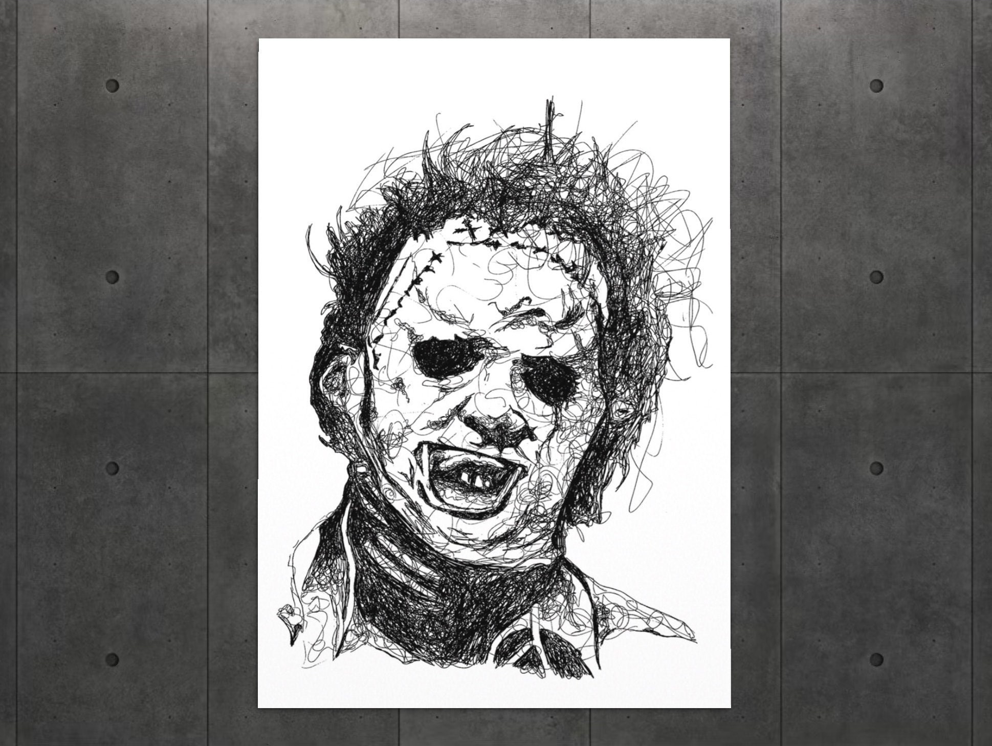 Leatherface Texas Chainsaw Massacre Black and White Art Print - Etsy México