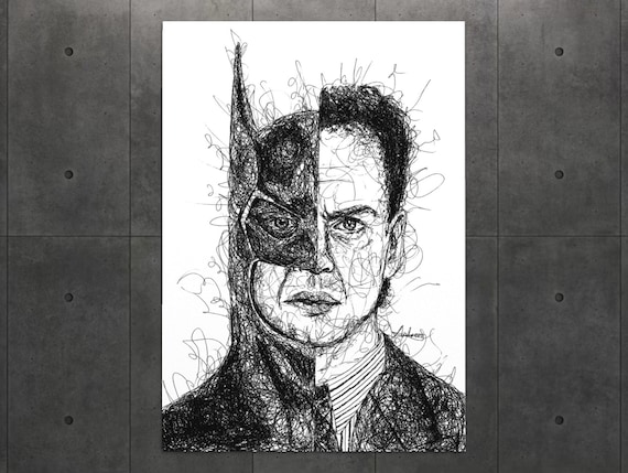 Batman  Bruce Wayne Convention Blue Line Sketch by Batman AnimatorArt  Drawing  eBay