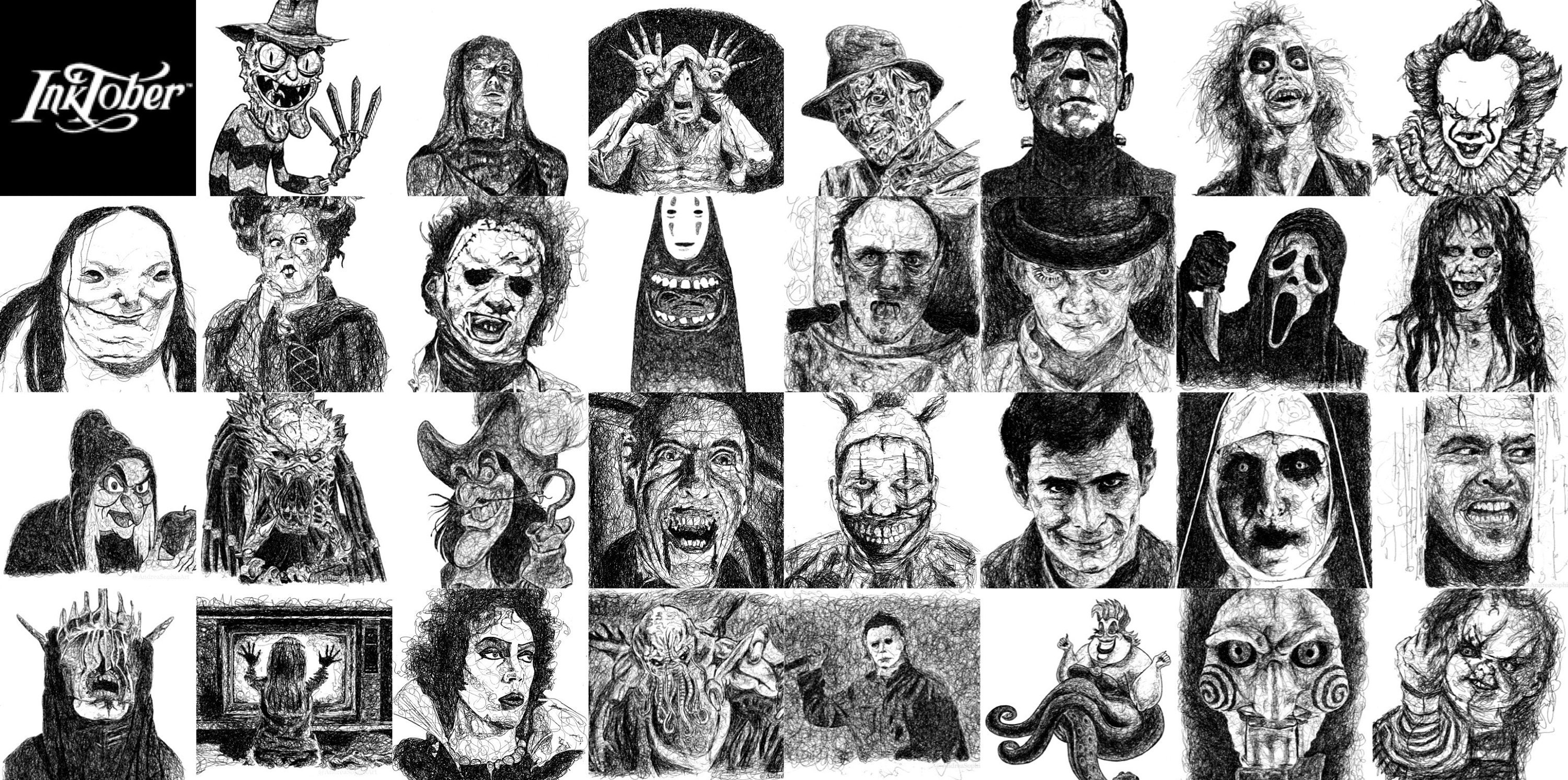 Scream 90s Slasher Movie Black and White Art Print A4 / Horror | Etsy