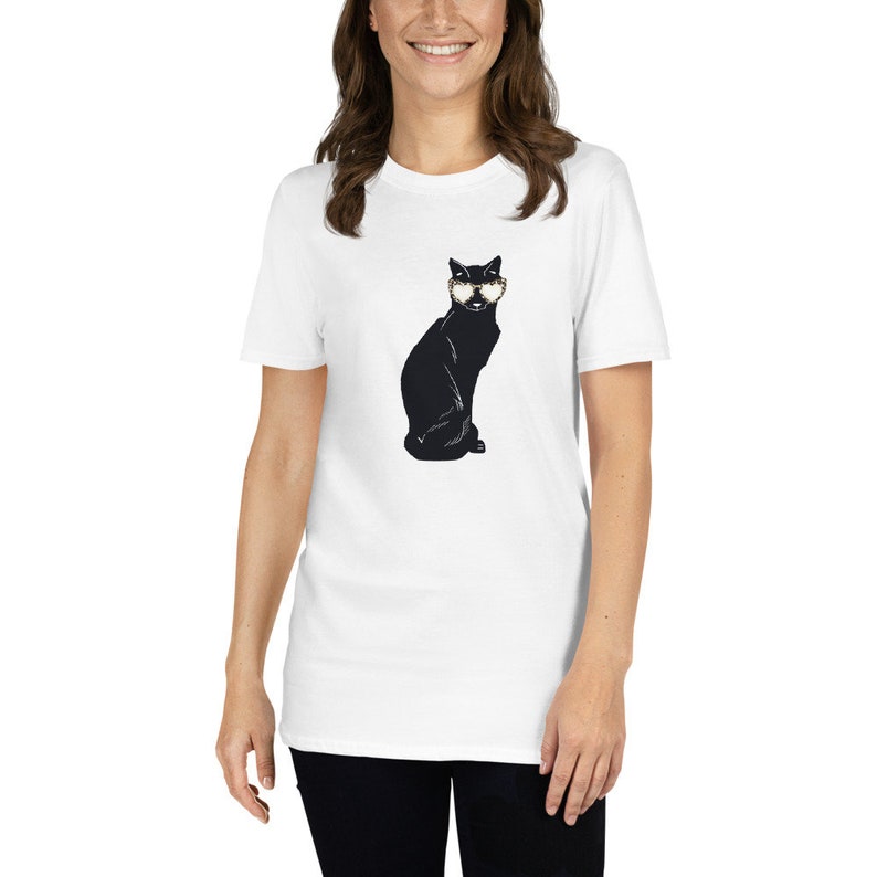 Funny Cat Wearing Leopard Print Sunglasses Unisex T-shirt Cat - Etsy