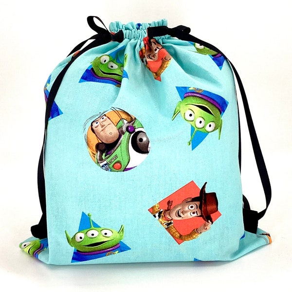 Toy Story Gift Bag, Drawstring Backpack, Reusable, Eco Friendly Gift Wrap, Disney Pixar