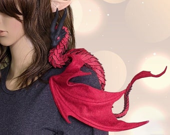 Wearable Wyvern -  made to order posable dragon doll shoulder prop