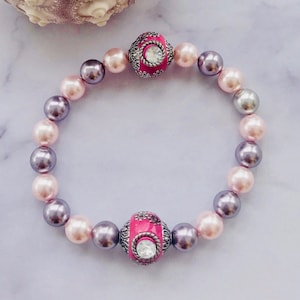 Pink Swarovski pearl bracelet