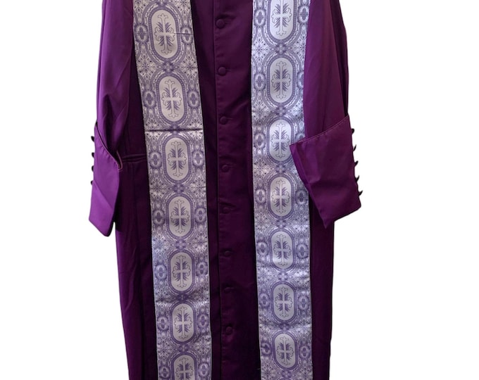 Clergy Robe Mens Cassock Pastor Bishop Minister Church Robe Vestments ...