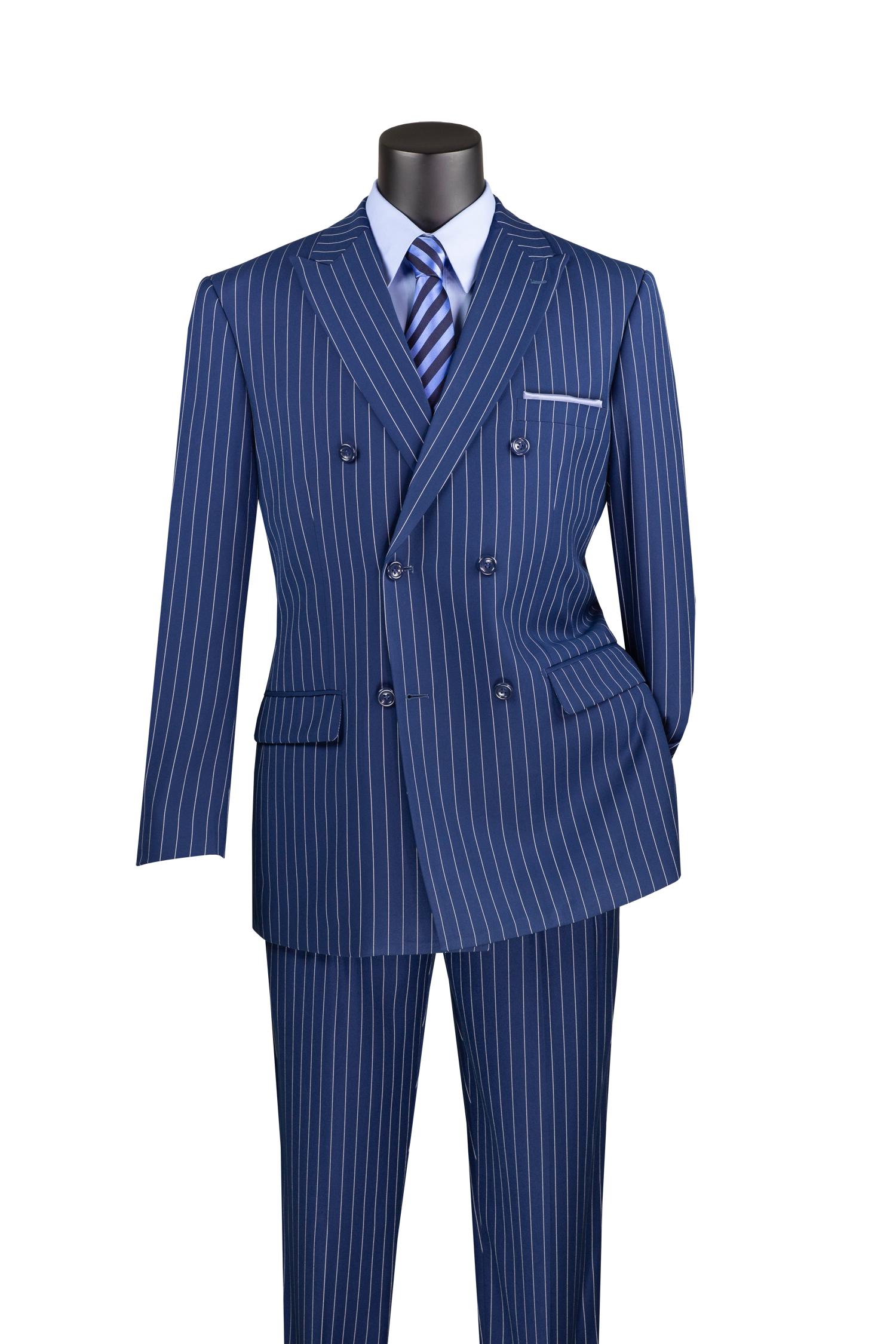 Buy Double Breasted Men Suits With Stripes Regular and Big