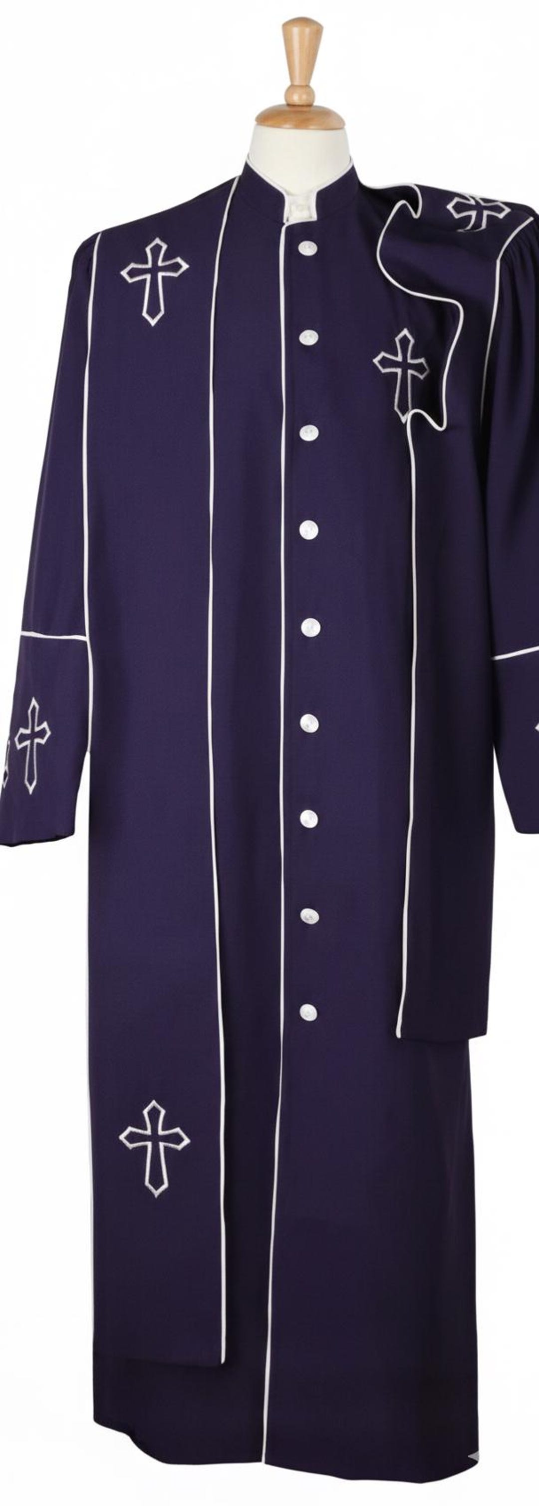 Clergy Robe Men's Cassock Pastor Robe With Matching Stole - Etsy