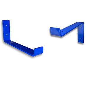 Marine Blue scaffold board shelf brackets - 100mm - 325mm - RAL 5002 - Coloured