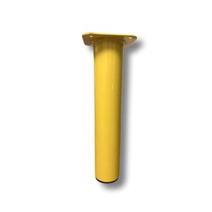 Yellow Round Metal Table Legs – Steel Bench & Bar Legs – 200mm–1000mm – RAL 1018 – Handmade UK