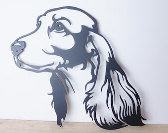 Muurkunst cocker-spaniël / tuinsculptuur