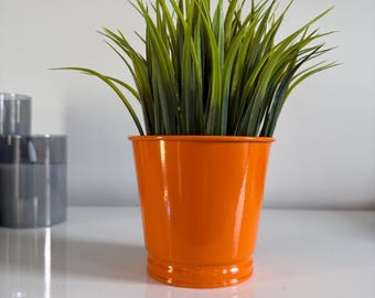 Glossy Pot – Orange – RAL 2000 – Small Planter – Desk Organiser or Vanity Tidy – Gift for Plant and Style Lovers