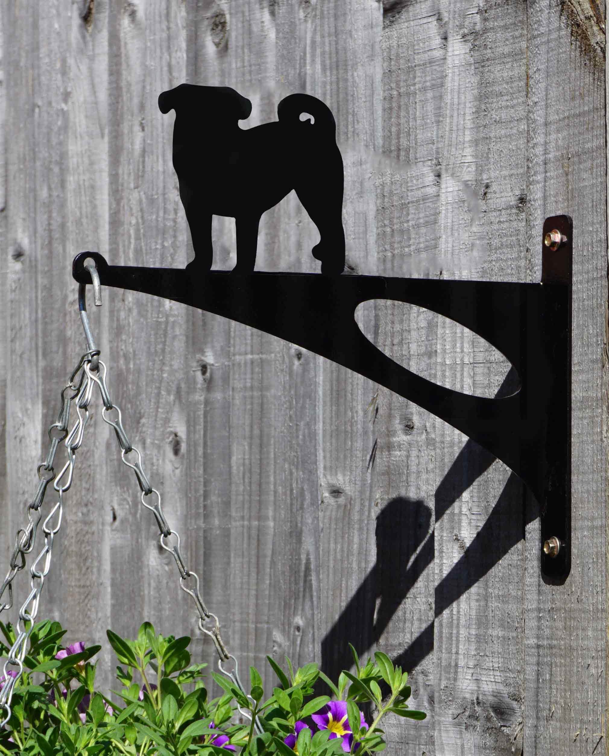 Pug Dog Stylish Modern Hanging Basket Bracket Etsy.de