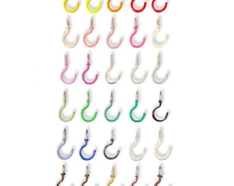 Colourful Mug / Cup Hooks Wall Hook Hanger Steel Handmade Coloured