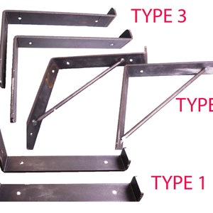 Rustic Shelf Brackets Scaffold Board Heavy Duty 225mm Industrial Steel Metal Handmade in the UK