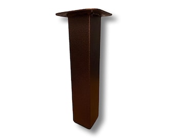 Antique Copper Square Metal Table Legs – Steel Bench & Bar Legs – 200mm–1000mm – RAL 1018 – Handmade UK