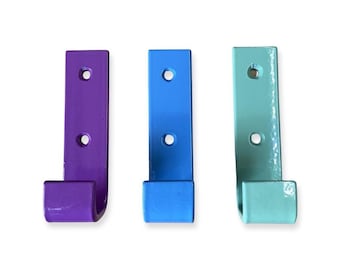 Colourful Coat Hooks Wall Hook Hanger Steel Handmade Heavy Duty Coloured