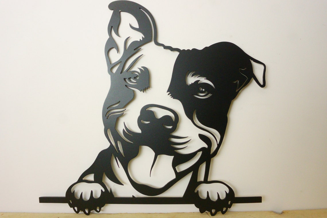 Staffordshire Bull Terrier Dog Wall Art / Garden Sculpture Etsy